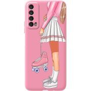 Розовый чехол BoxFace Huawei P Smart 2021 Roller Girl