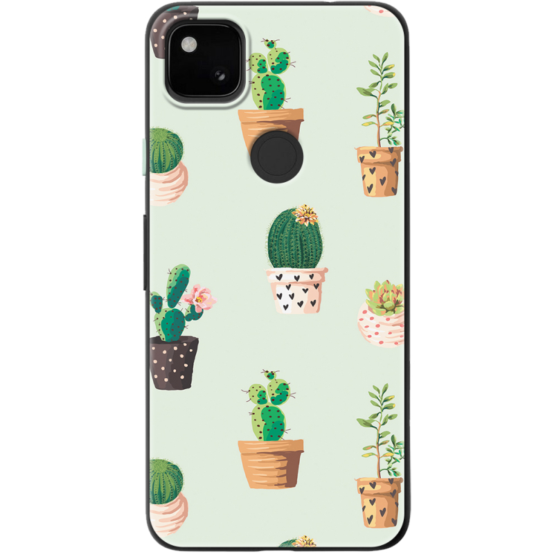 Чехол BoxFace Google Pixel 4a L-green Cacti