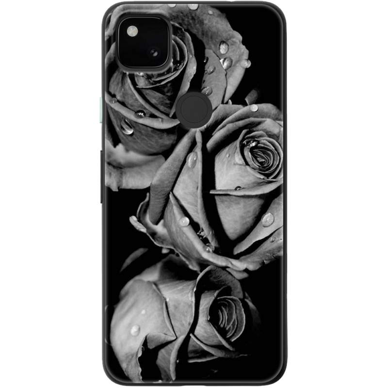 Чехол BoxFace Google Pixel 4a Black and White Roses