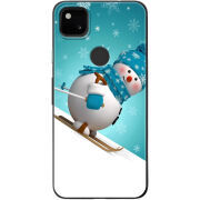 Чехол BoxFace Google Pixel 4a Skier Snowman