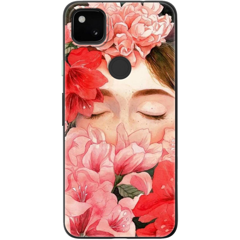 Чехол BoxFace Google Pixel 4a Girl in Flowers