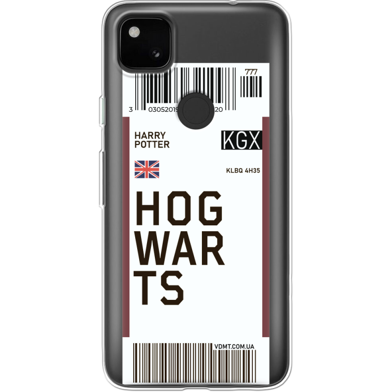 Прозрачный чехол BoxFace Google Pixel 4a Ticket Hogwarts