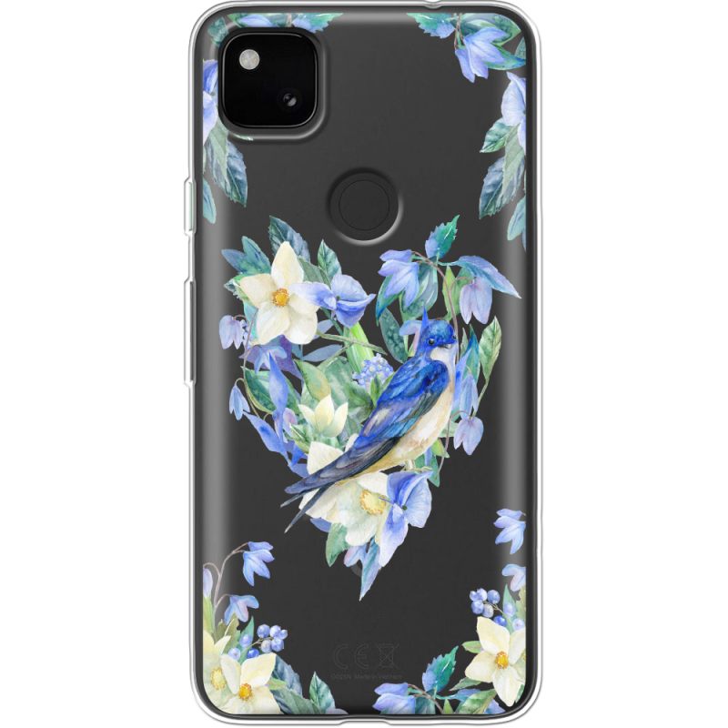 Прозрачный чехол BoxFace Google Pixel 4a Spring Bird