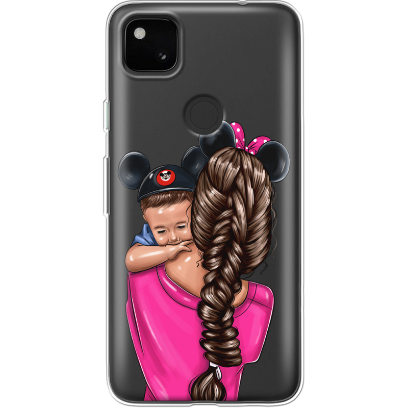Прозрачный чехол BoxFace Google Pixel 4a Mouse Mommy