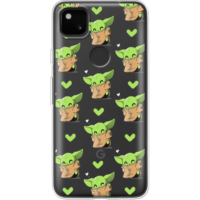 Прозрачный чехол BoxFace Google Pixel 4a Pattern Baby Yoda