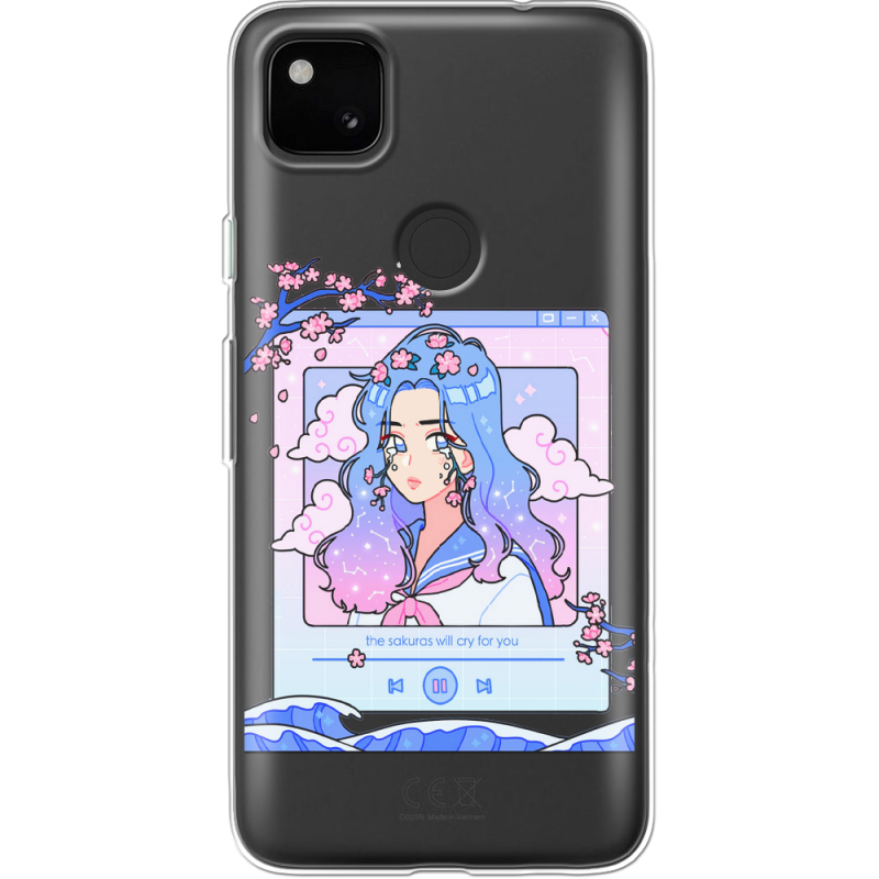 Прозрачный чехол BoxFace Google Pixel 4a The Sakuras Will Cry For You