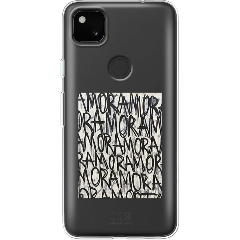 Прозрачный чехол BoxFace Google Pixel 4a Amor Amor