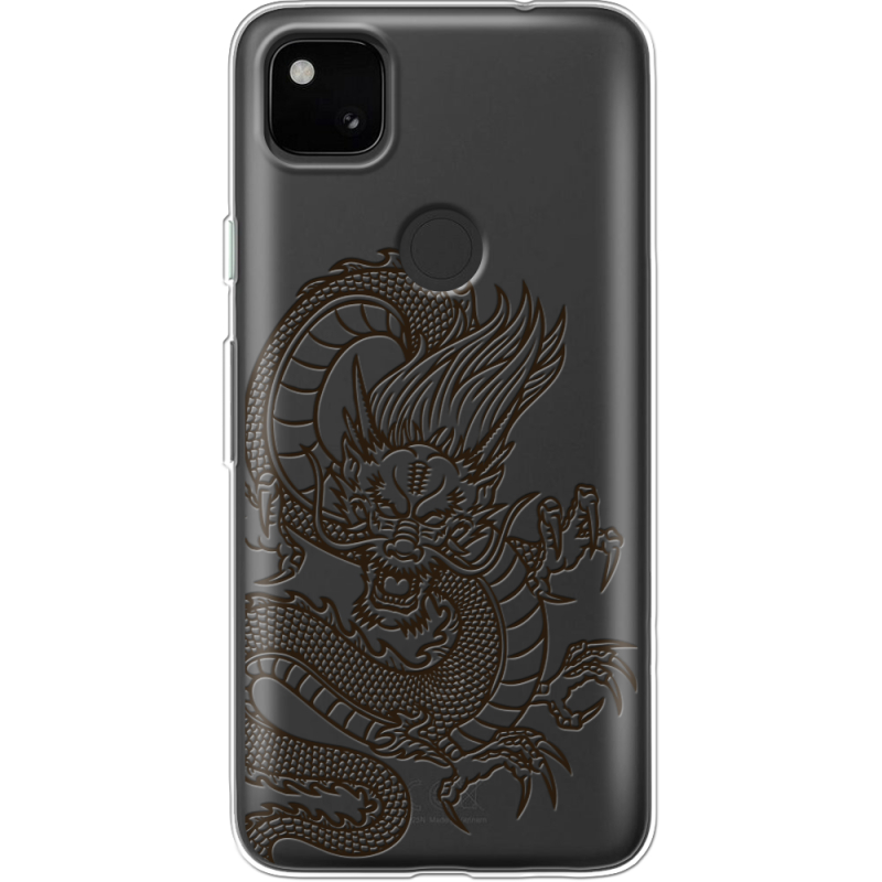 Прозрачный чехол BoxFace Google Pixel 4a Chinese Dragon