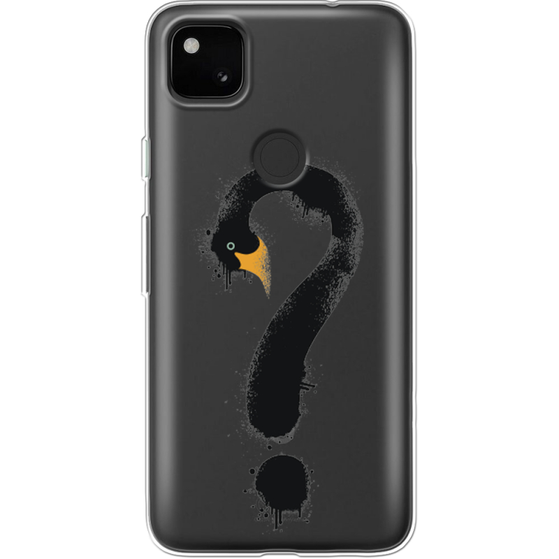 Прозрачный чехол BoxFace Google Pixel 4a Swan question