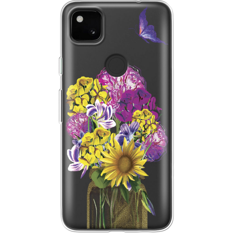 Прозрачный чехол BoxFace Google Pixel 4a My Bouquet