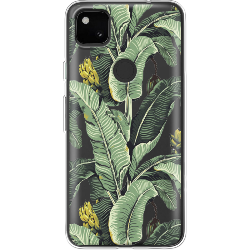 Прозрачный чехол BoxFace Google Pixel 4a Banana Leaves