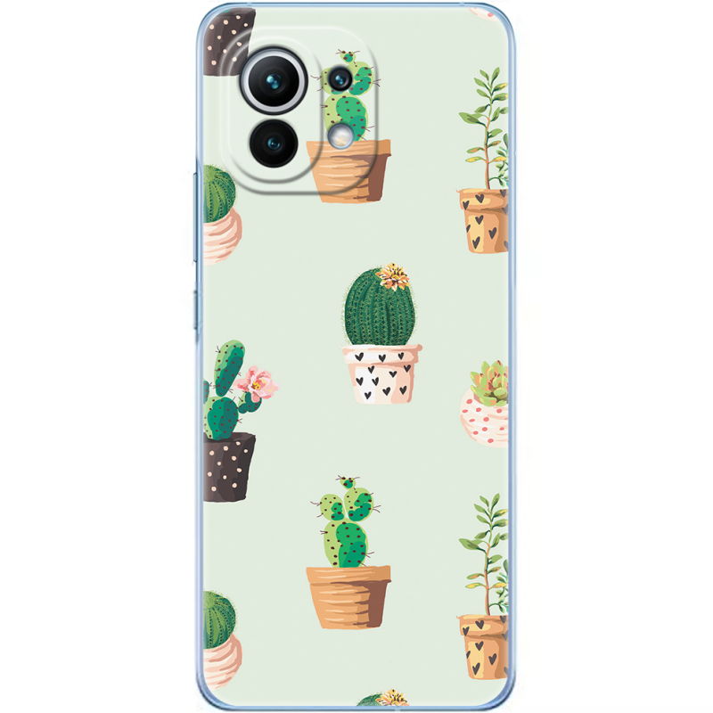 Чехол BoxFace Xiaomi Mi 11 L-green Cacti