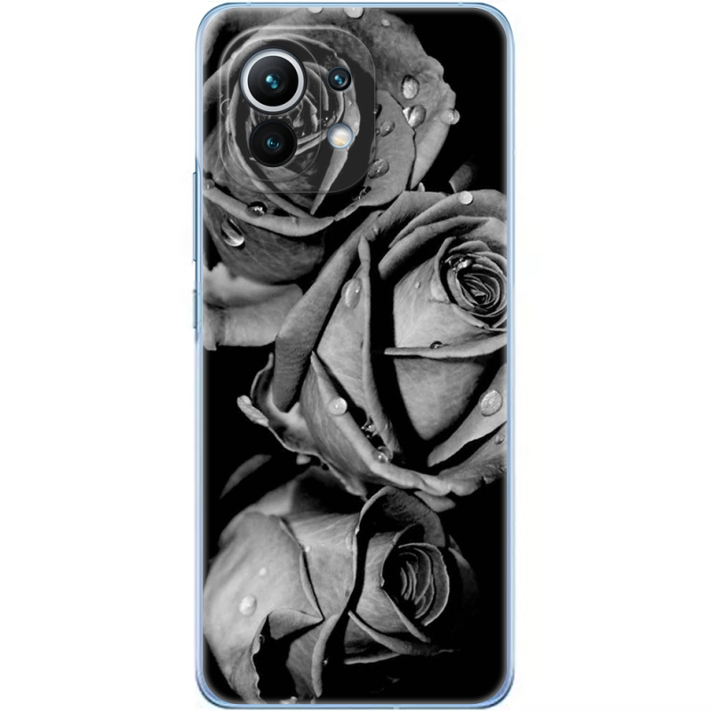 Чехол BoxFace Xiaomi Mi 11 Black and White Roses