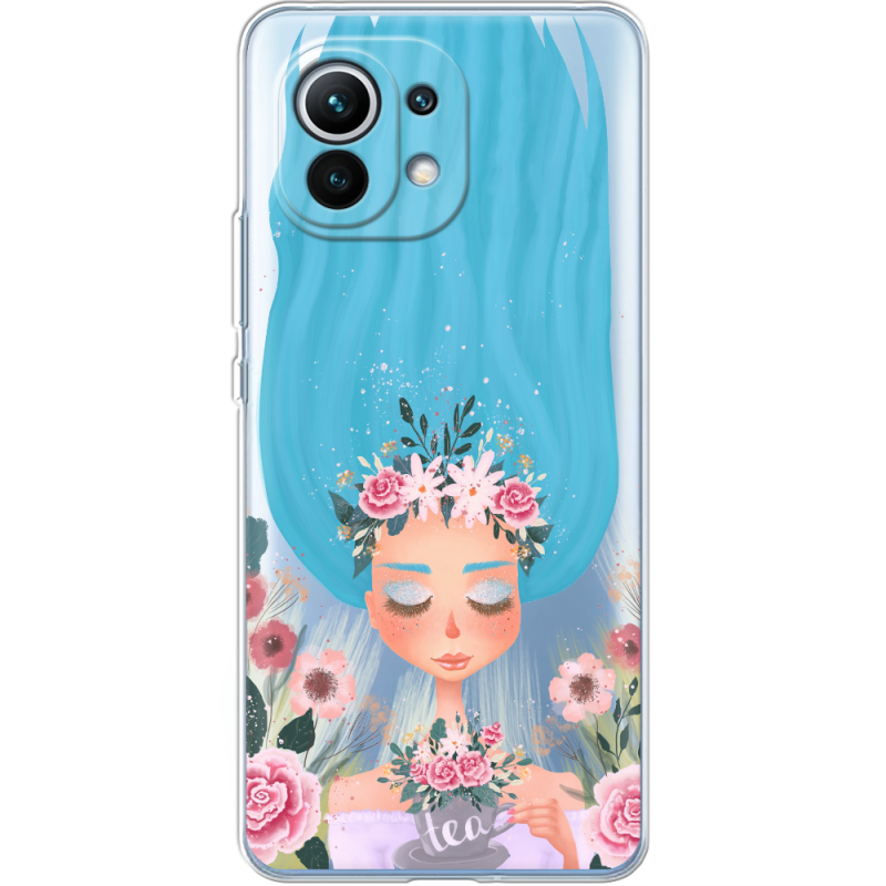 Прозрачный чехол BoxFace Xiaomi Mi 11 Blue Hair