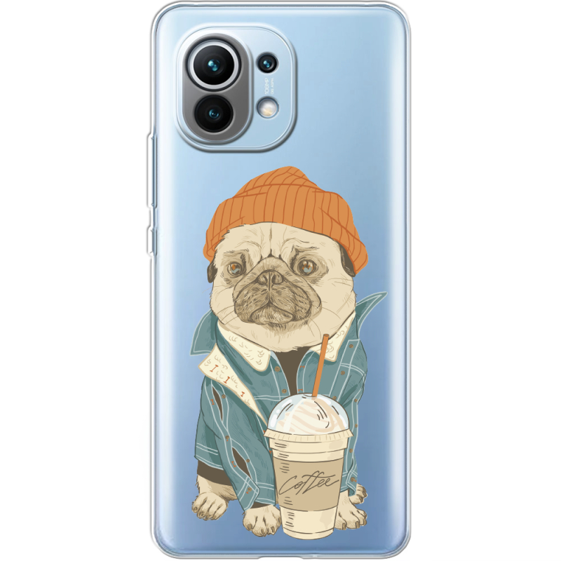 Прозрачный чехол BoxFace Xiaomi Mi 11 Dog Coffeeman