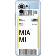 Прозрачный чехол BoxFace Xiaomi Mi 11 Ticket Miami