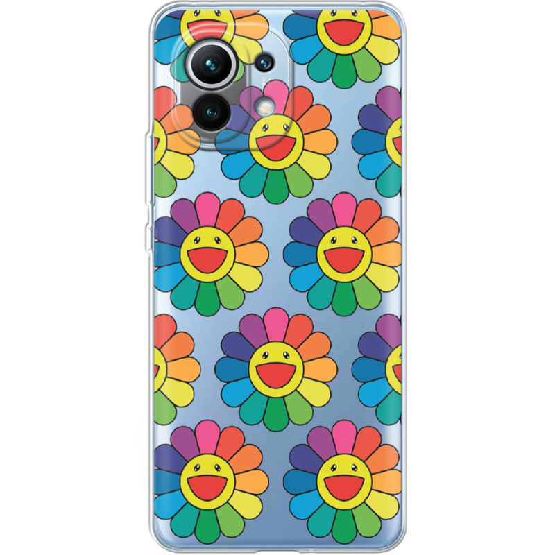 Прозрачный чехол BoxFace Xiaomi Mi 11 Hippie Flowers