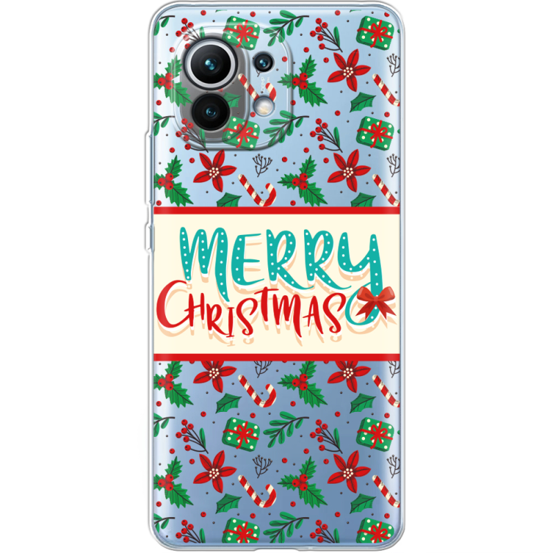 Прозрачный чехол BoxFace Xiaomi Mi 11 Vintage Christmas Pattern