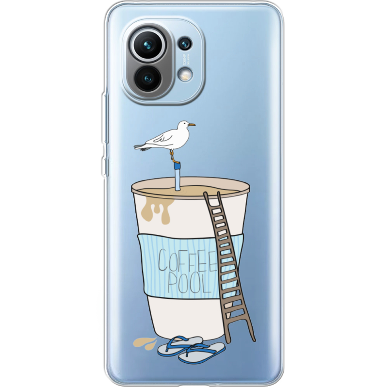 Прозрачный чехол BoxFace Xiaomi Mi 11 Segull in Cofee Pool