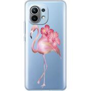 Прозрачный чехол BoxFace Xiaomi Mi 11 Floral Flamingo