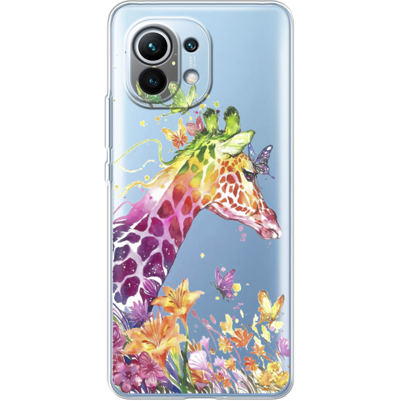 Прозрачный чехол BoxFace Xiaomi Mi 11 Colorful Giraffe