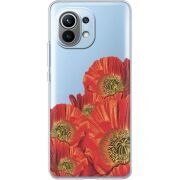 Прозрачный чехол BoxFace Xiaomi Mi 11 Red Poppies