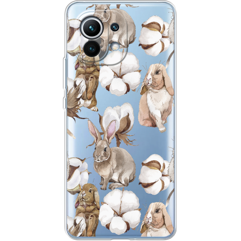 Прозрачный чехол BoxFace Xiaomi Mi 11 Cotton and Rabbits