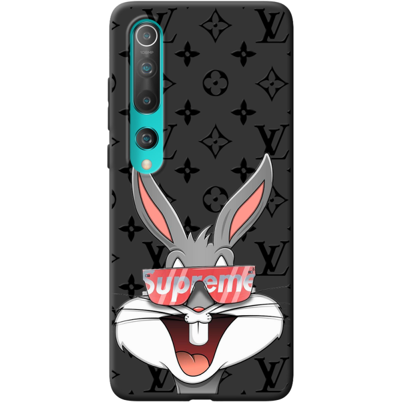 Черный чехол BoxFace Xiaomi Mi 10 looney bunny