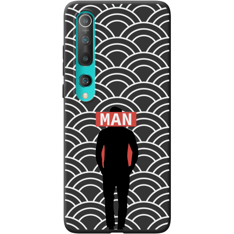 Черный чехол BoxFace Xiaomi Mi 10 Man Pattern