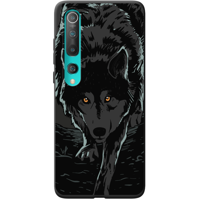 Черный чехол BoxFace Xiaomi Mi 10 Wolf