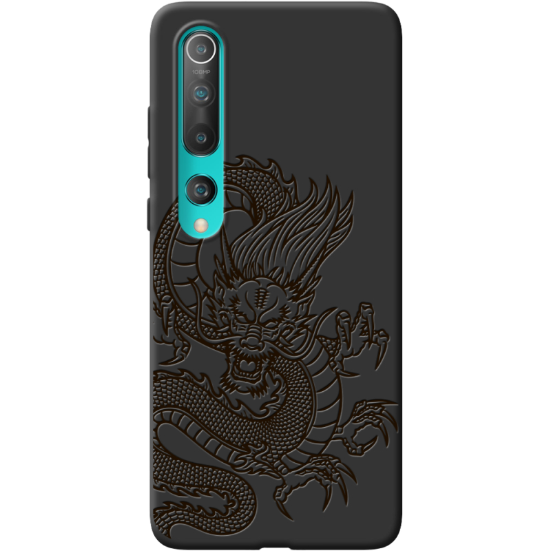 Черный чехол BoxFace Xiaomi Mi 10 Chinese Dragon