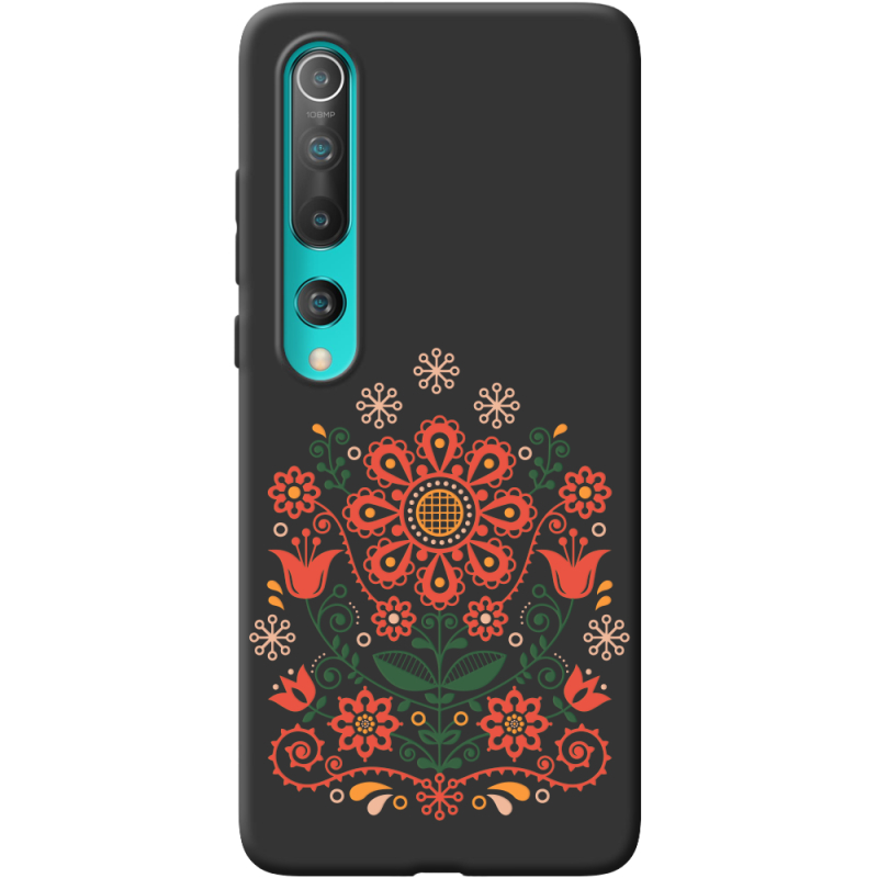 Черный чехол BoxFace Xiaomi Mi 10 Ukrainian Ornament