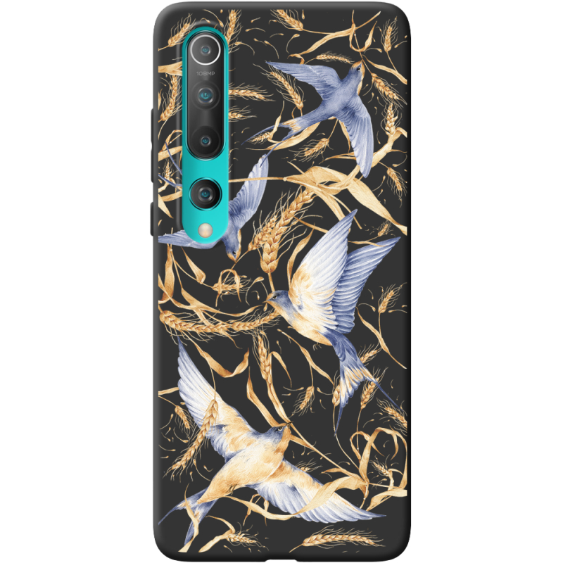 Черный чехол BoxFace Xiaomi Mi 10 Ластівки