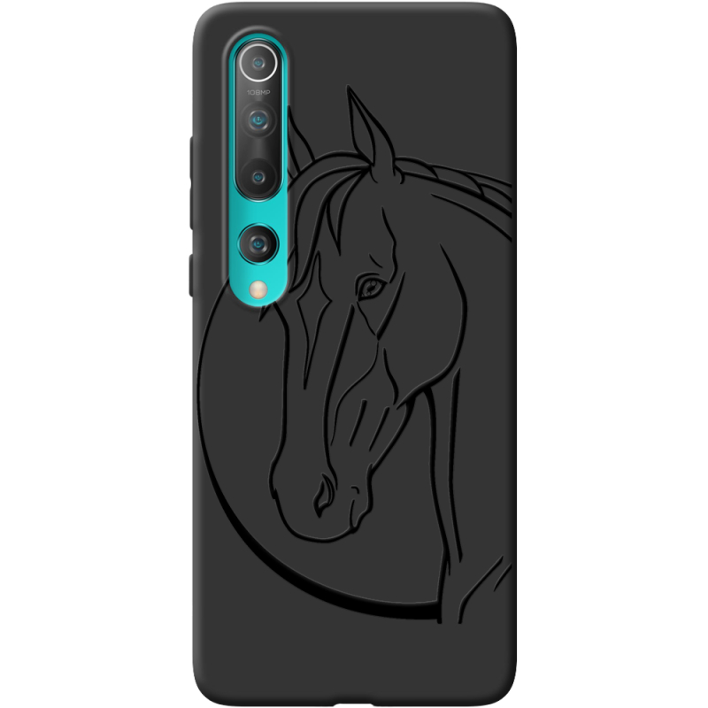 Черный чехол BoxFace Xiaomi Mi 10 Horse