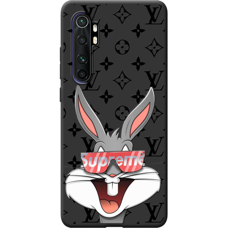 Черный чехол BoxFace Xiaomi Mi Note 10 Lite looney bunny