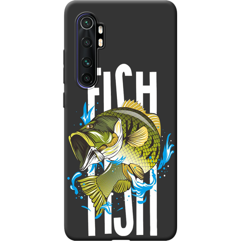 Черный чехол BoxFace Xiaomi Mi Note 10 Lite Fish