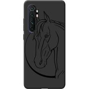 Черный чехол BoxFace Xiaomi Mi Note 10 Lite Horse