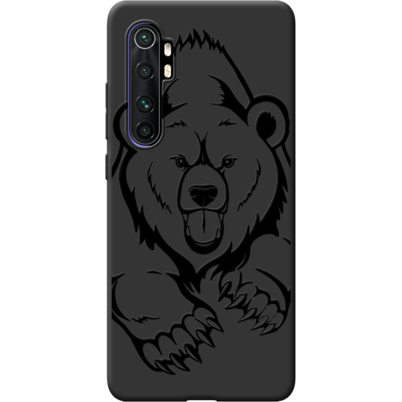 Черный чехол BoxFace Xiaomi Mi Note 10 Lite Grizzly Bear