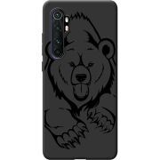 Черный чехол BoxFace Xiaomi Mi Note 10 Lite Grizzly Bear
