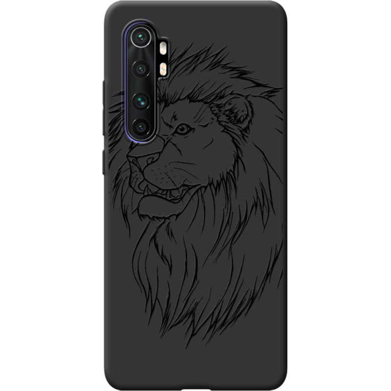 Черный чехол BoxFace Xiaomi Mi Note 10 Lite Lion