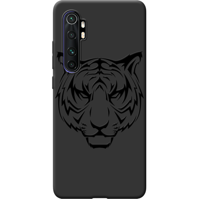 Черный чехол BoxFace Xiaomi Mi Note 10 Lite Tiger