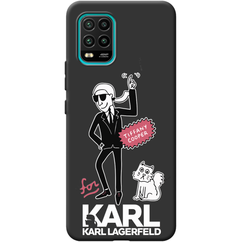 Черный чехол BoxFace Xiaomi Mi 10 Lite For Karl