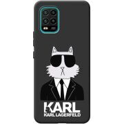 Черный чехол BoxFace Xiaomi Mi 10 Lite Cat in Black