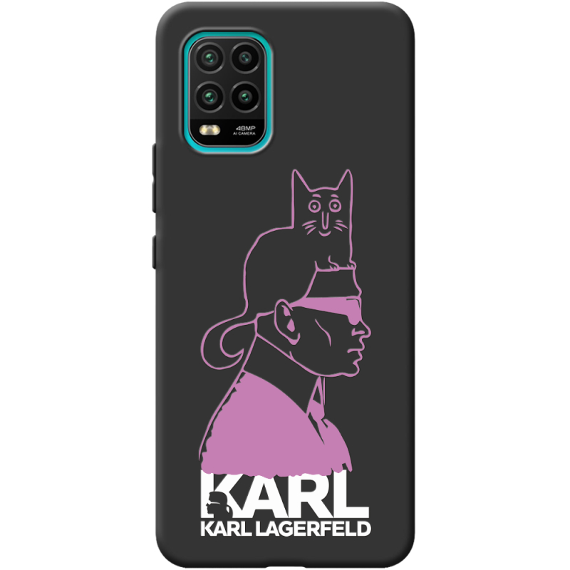 Черный чехол BoxFace Xiaomi Mi 10 Lite Pink Karl