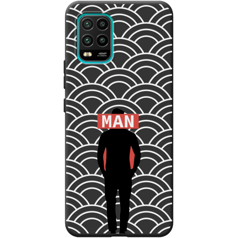 Черный чехол BoxFace Xiaomi Mi 10 Lite Man Pattern