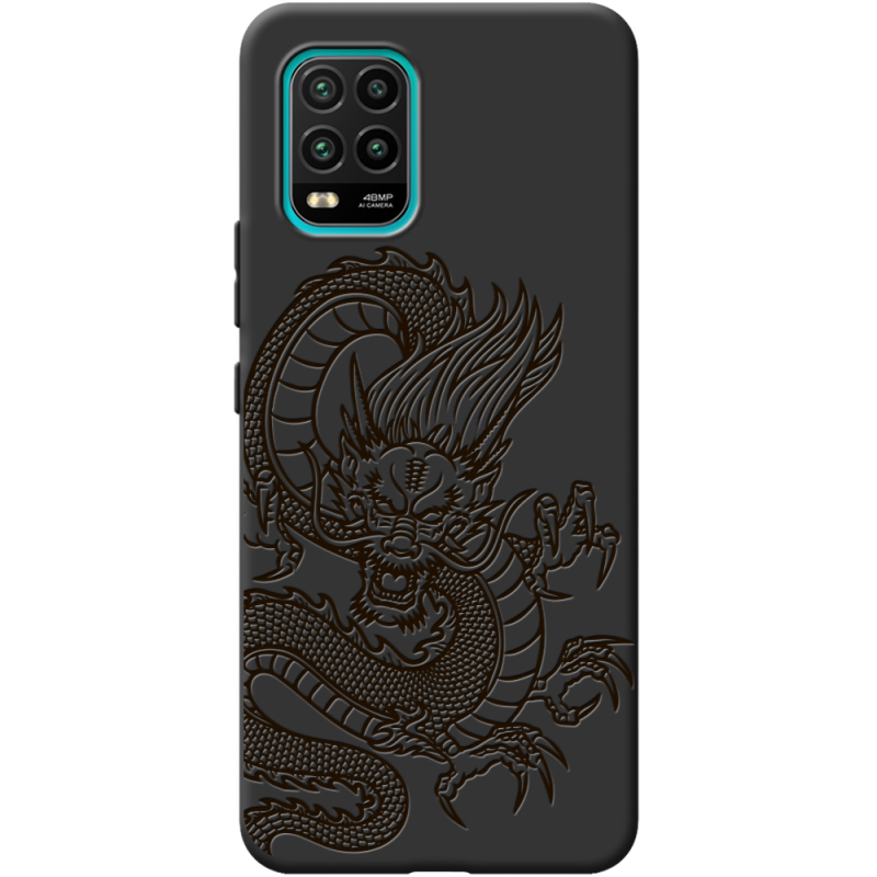 Черный чехол BoxFace Xiaomi Mi 10 Lite Chinese Dragon