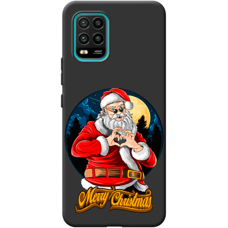 Черный чехол BoxFace Xiaomi Mi 10 Lite Cool Santa