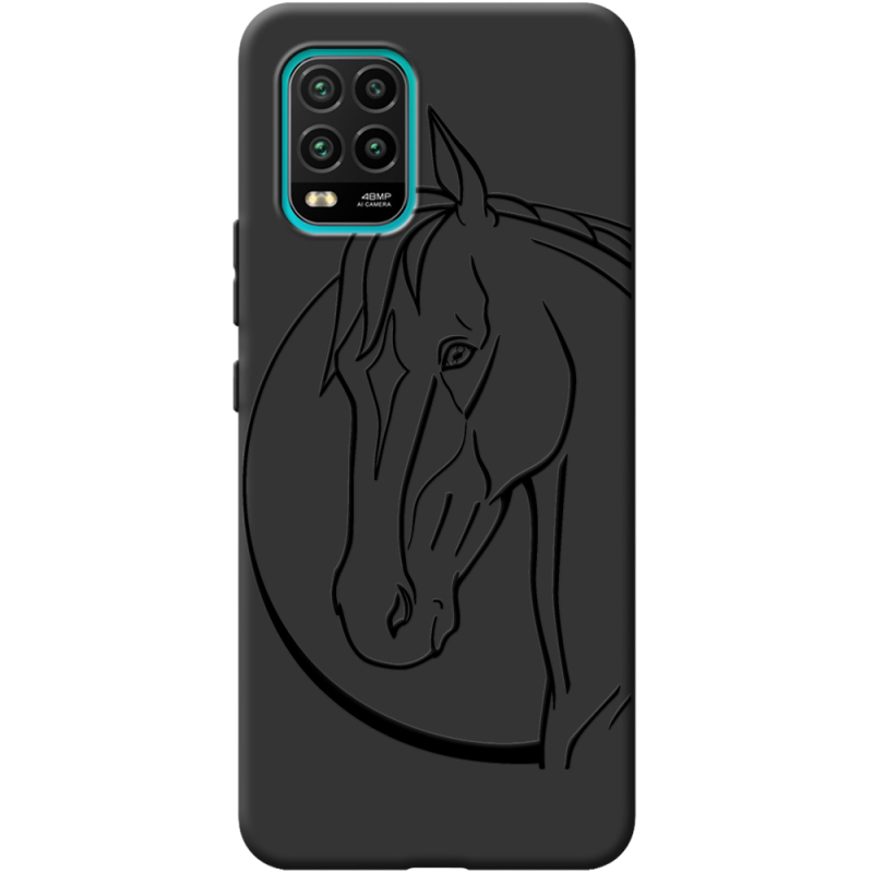 Черный чехол BoxFace Xiaomi Mi 10 Lite Horse