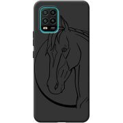 Черный чехол BoxFace Xiaomi Mi 10 Lite Horse