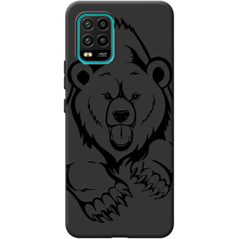 Черный чехол BoxFace Xiaomi Mi 10 Lite Grizzly Bear